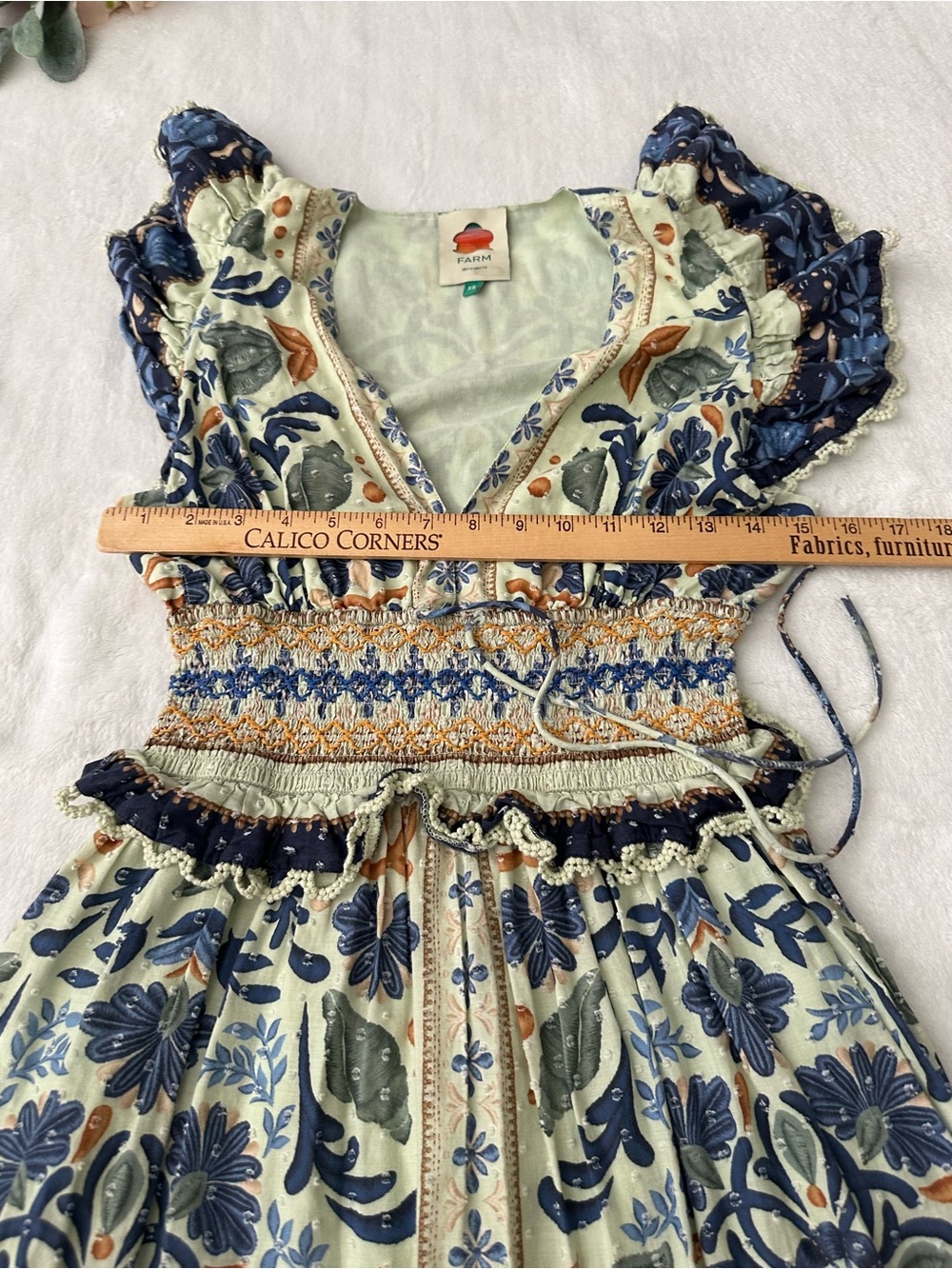 Farm Rio Ocean Tapestry Maxi Dress size X-Small - Picture 10 of 14